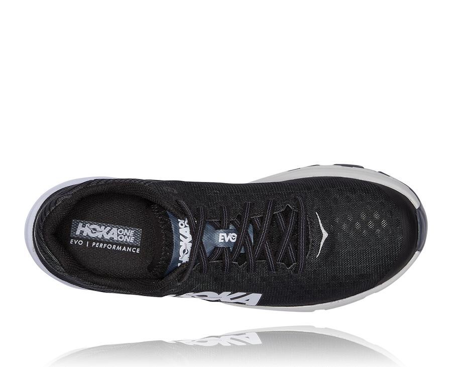 Running Shoes Mens - Hoka One One EVO Carbon Rocket - Black/White - JTVOBEU-67